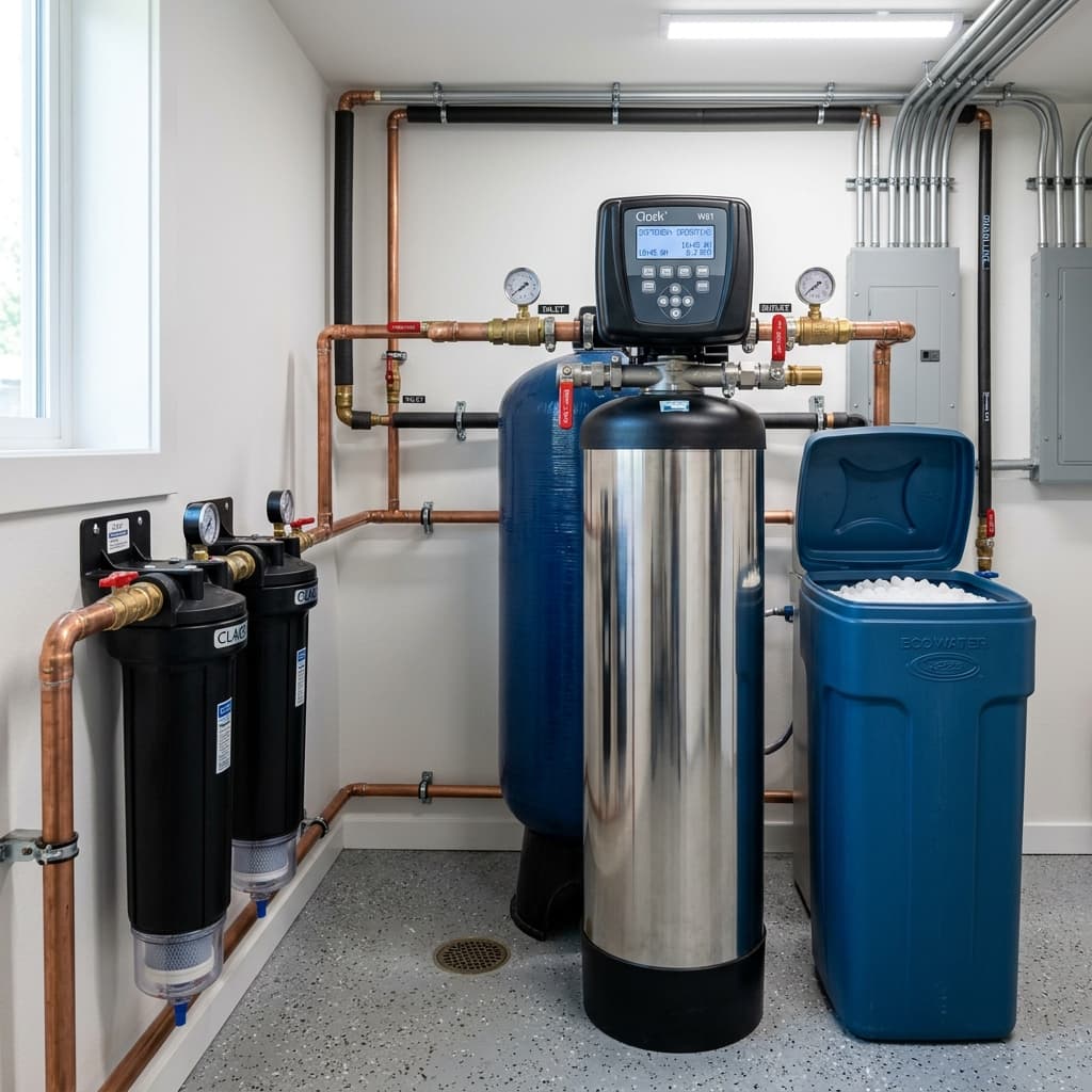 Commercial Water Softener and Industrial RO System Setup